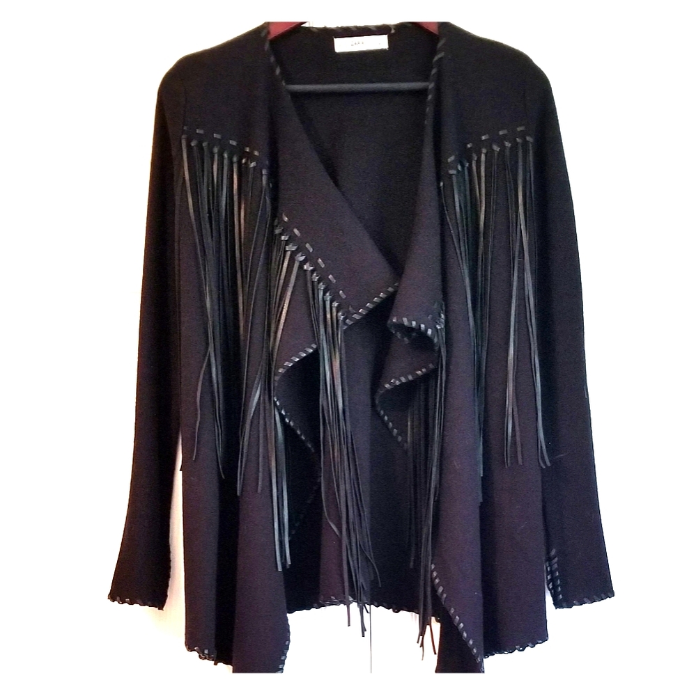 Zara Knit fringe cardigan
